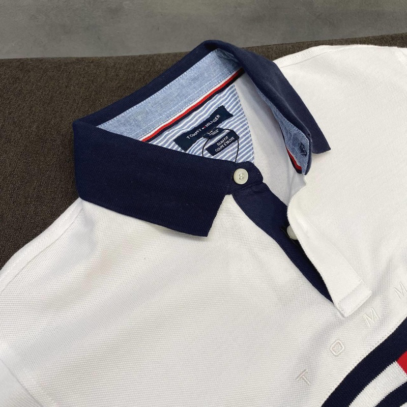 Áo thun polo TOMMY chữ thêu, áo thun cổ bẻ nam/ nữ cotton cao cấp hàn quốc