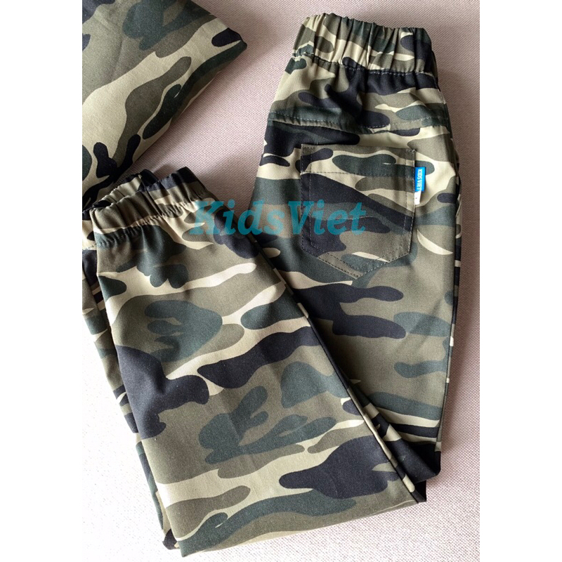 Quần Kaki rằn ri Jogger  bé Trai