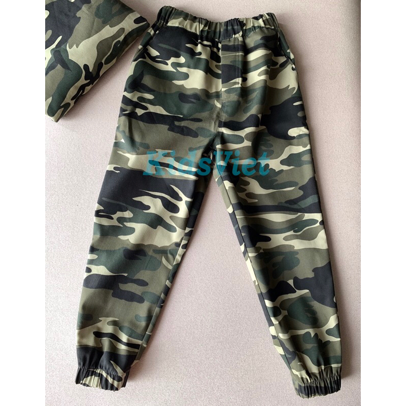 Quần Kaki rằn ri Jogger  bé Trai