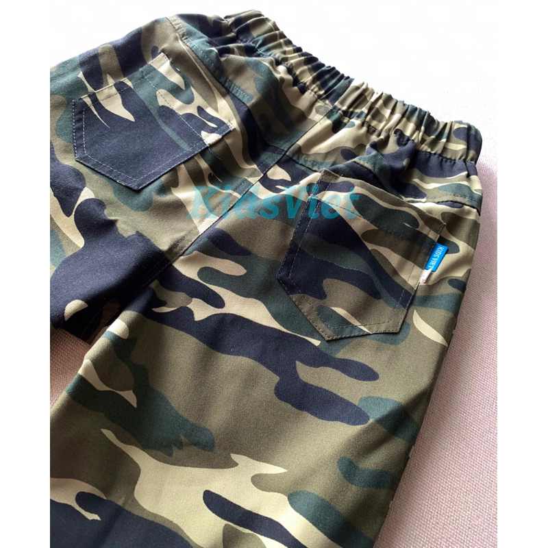 Quần Kaki rằn ri Jogger  bé Trai