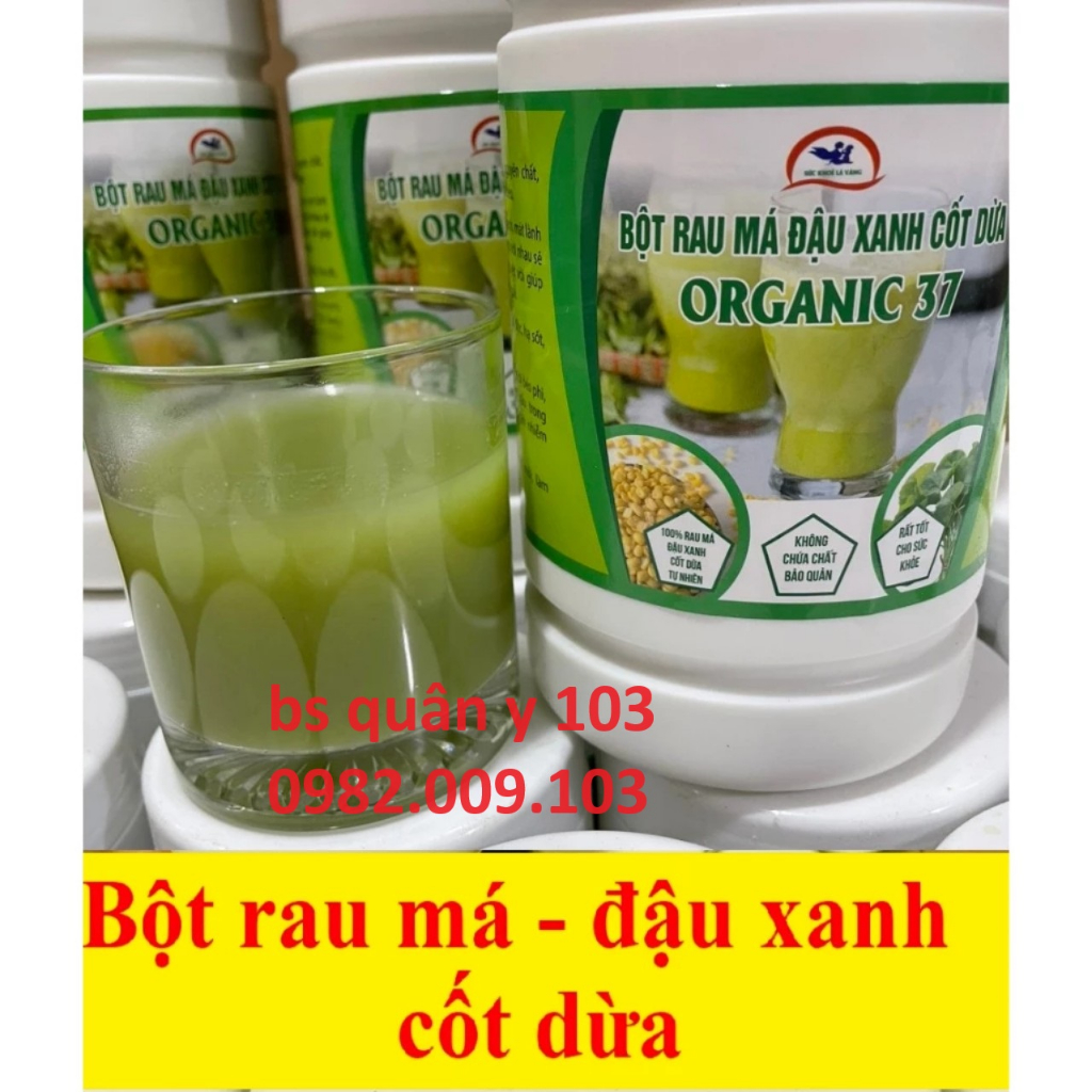 Bột rau má đậu xanh cốt dừa organic 37