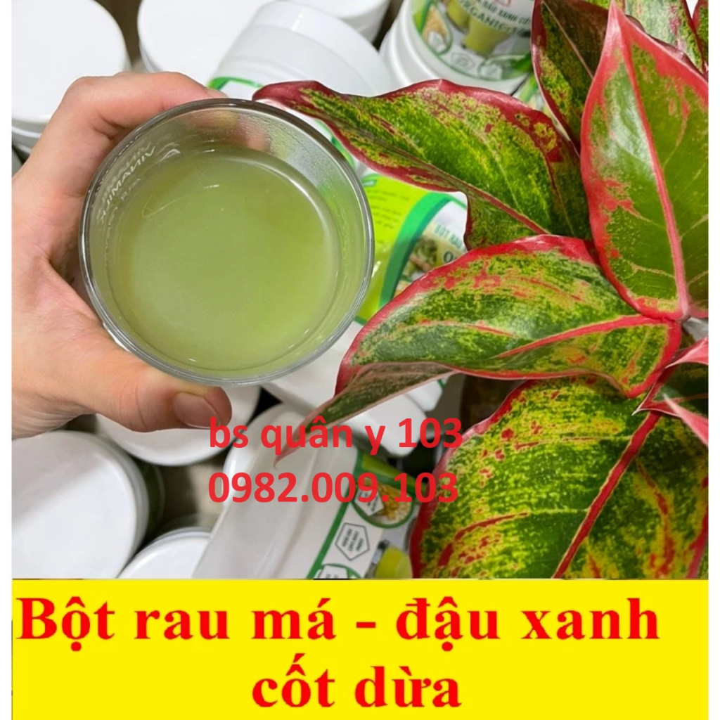 Bột rau má đậu xanh cốt dừa organic 37