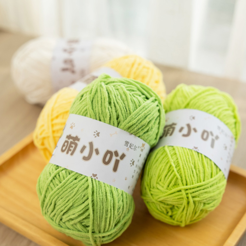 Len Baby Gấu, len nhung đũa mini, sợi nhung