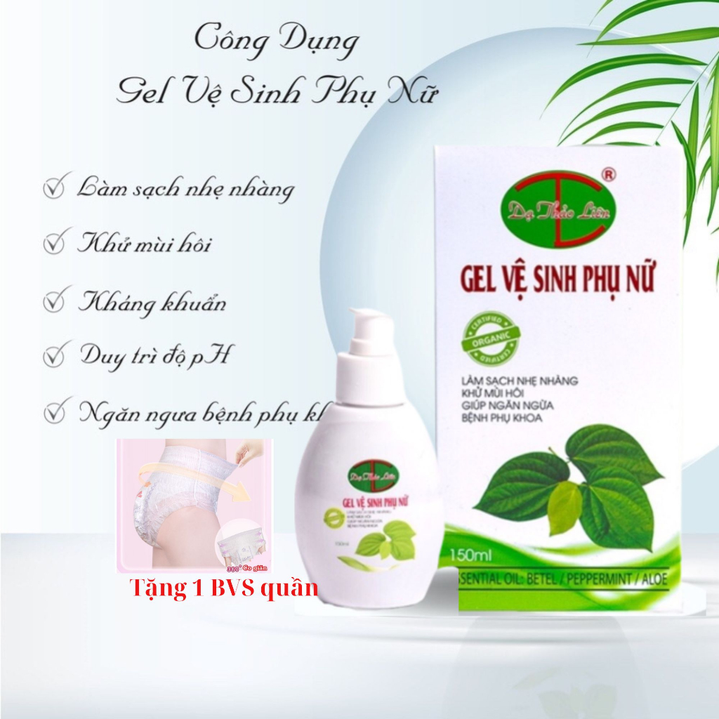 Dung dịch vệ sinh phụ nữ Dạ Thảo Liên, gel vệ sinh giúp khử mùi hôi, kháng nấm phổ rộng chai 150ml