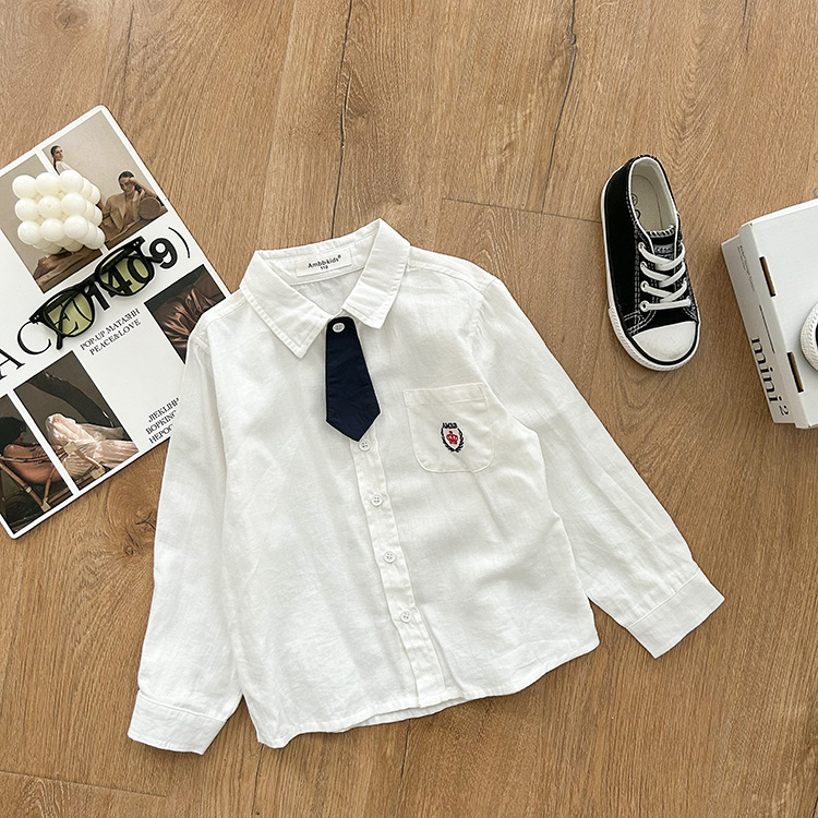 Sét Áo gile len cho bé HK KIDS gồm gile len kẻ đen và sơ mi trắng size cho bé từ 3 đến 10 tuổi