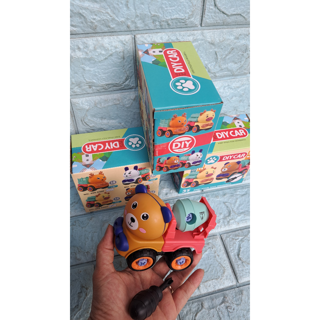 Combo 3 xe thú tháo ráp DIY