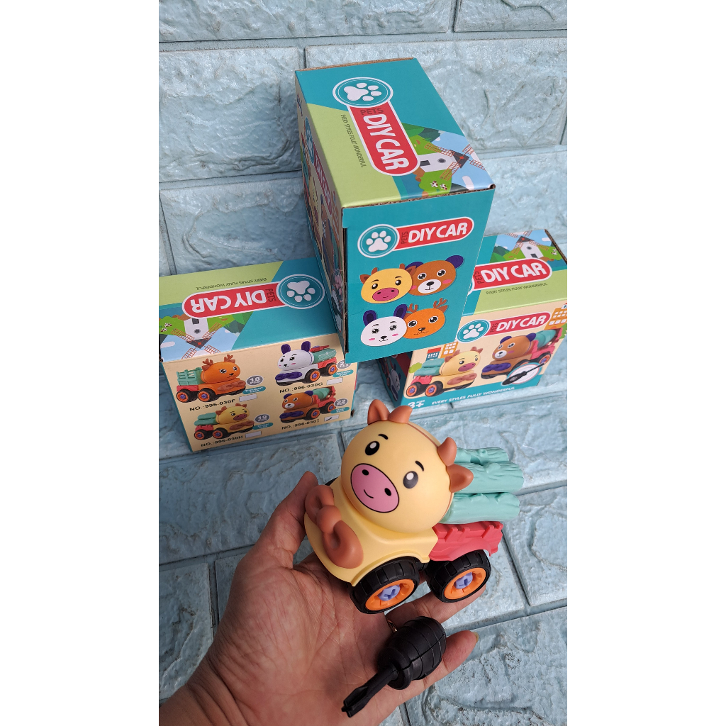 Combo 3 xe thú tháo ráp DIY