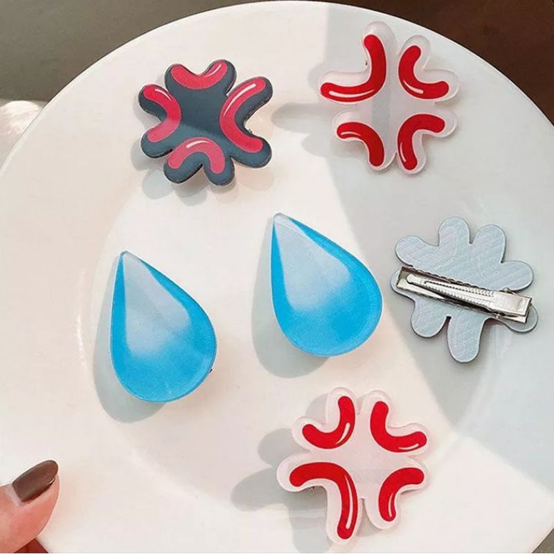 Kẹp tóc Emoji dễ thương thời trang phong cách cho nữ