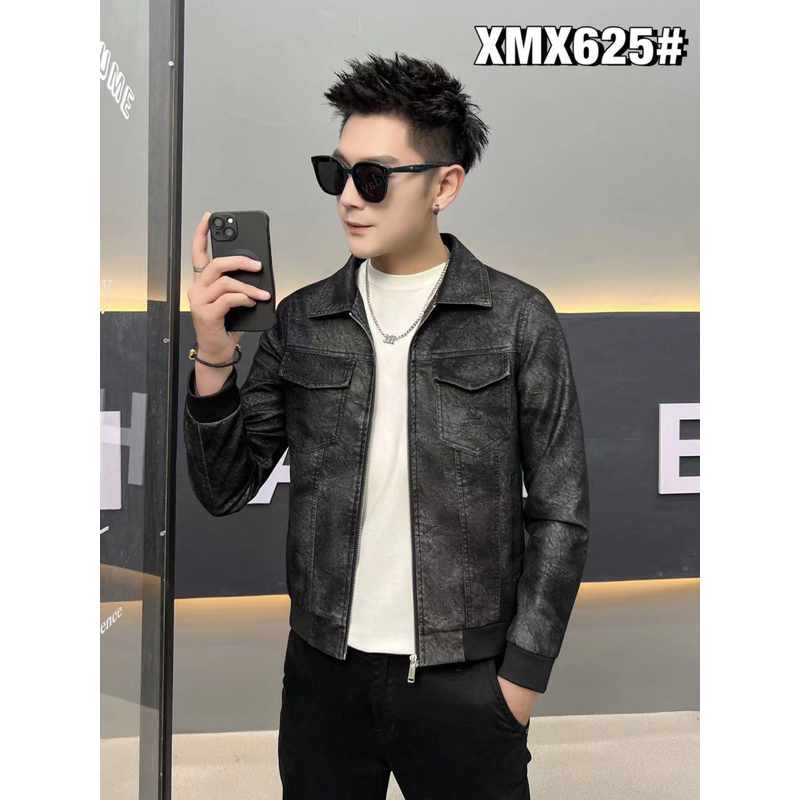 Áo khoác da lộn nam hàng quảng châu cao cấp mẫu mới nhất 2024