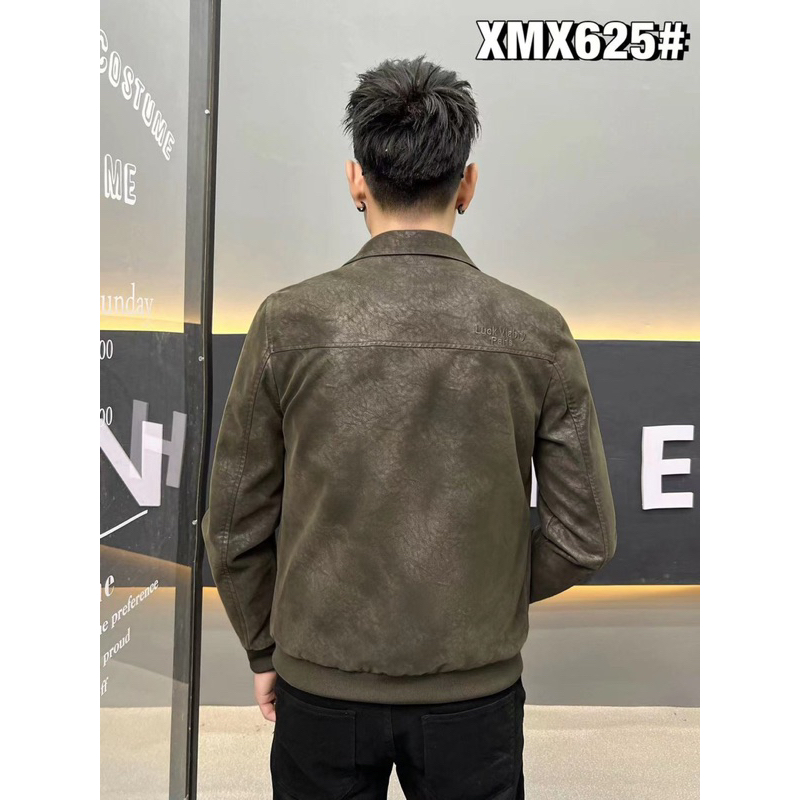 Áo khoác da lộn nam hàng quảng châu cao cấp mẫu mới nhất 2024