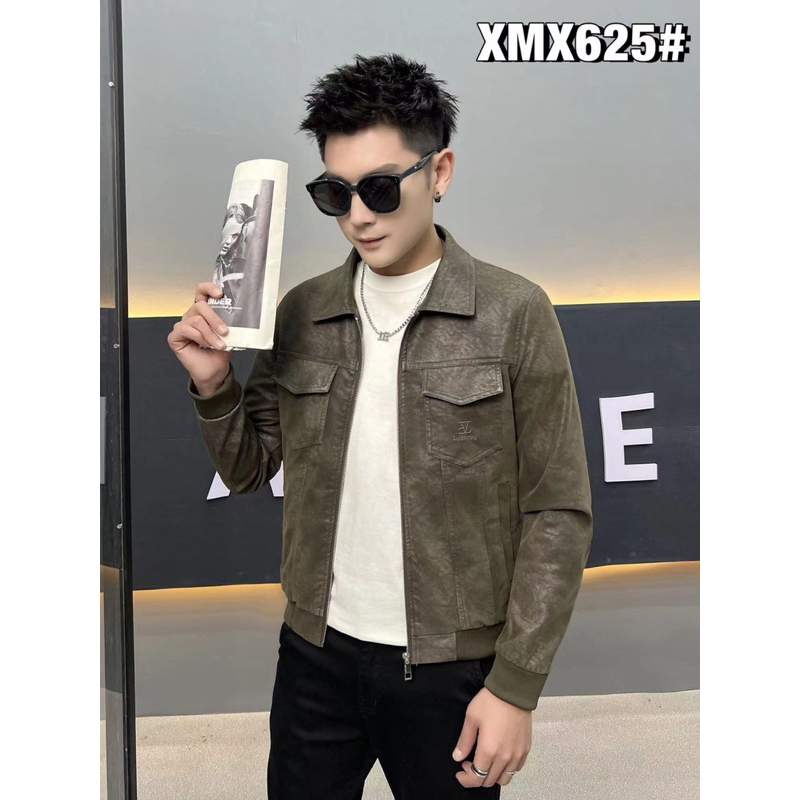 Áo khoác da lộn nam hàng quảng châu cao cấp mẫu mới nhất 2024