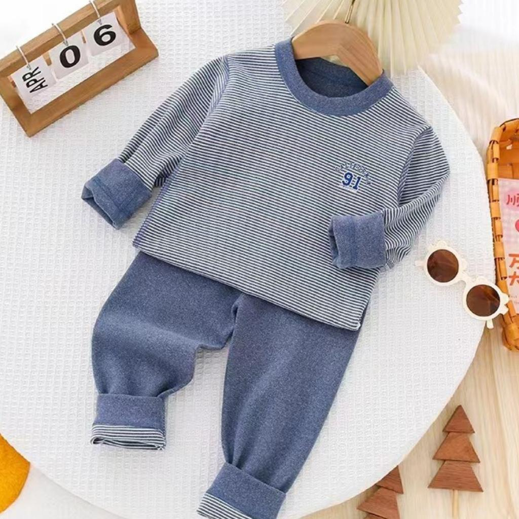 Bộ thu đông cho bé trai, bé gái, cotton len mềm, quần bo chun cho bé, size 90- 120, 12 - 20Kg .