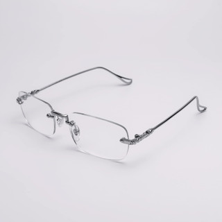 Kính thời trang không viền Chrome Hearts mắt đổi màu giả cận Sinnergasm gọng Titan chống ánh sáng xanh