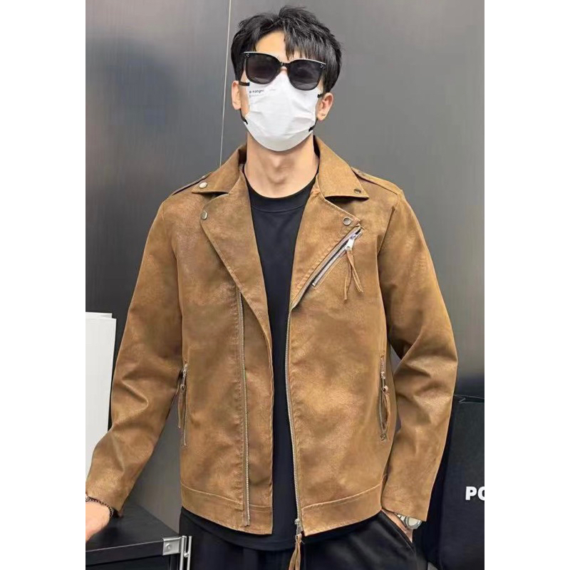 Áo khoác da nam hàng quảng châu siêu cấp mẫu mới nhất năm nay
