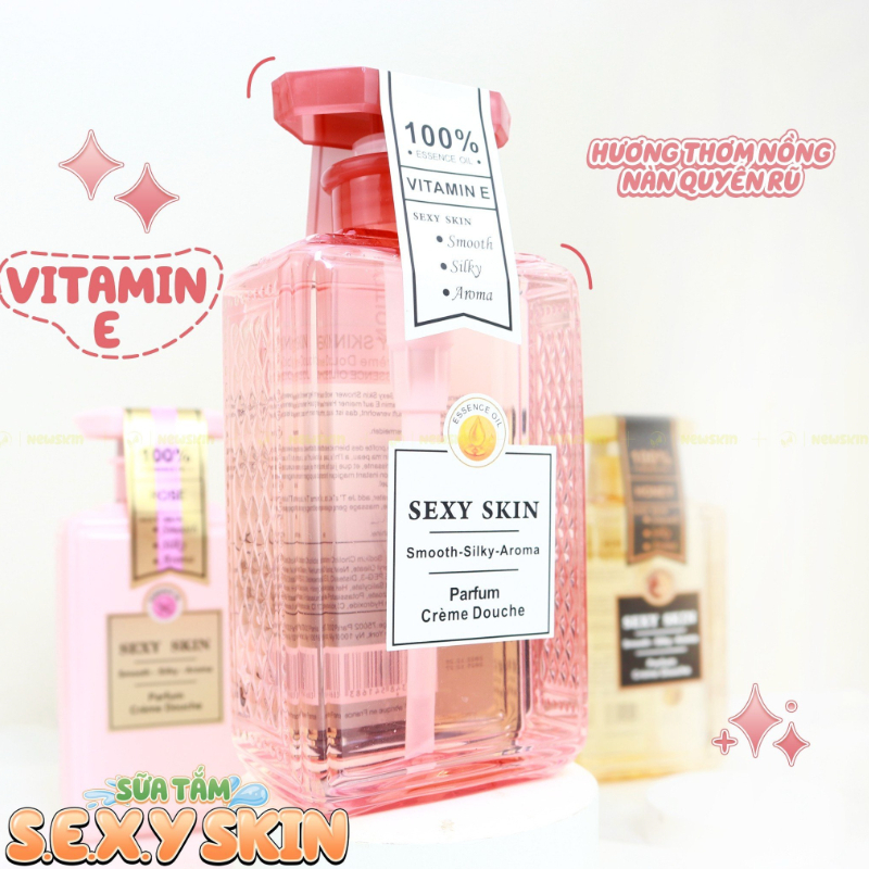 Sữa Tắm Pháp Lưu Hương Dưỡng Ẩm Hương Nước Hoa Sexy Skin 600ml Chính Hãng