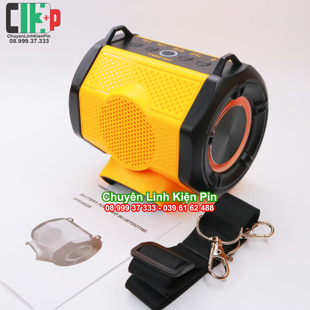 Loa Bluetooth Di Động Cho Dewalt 18-20V Pin Li-ion | Cổng USB - Type-C Sạc Dự Phòng Tiện Lợi CLKP