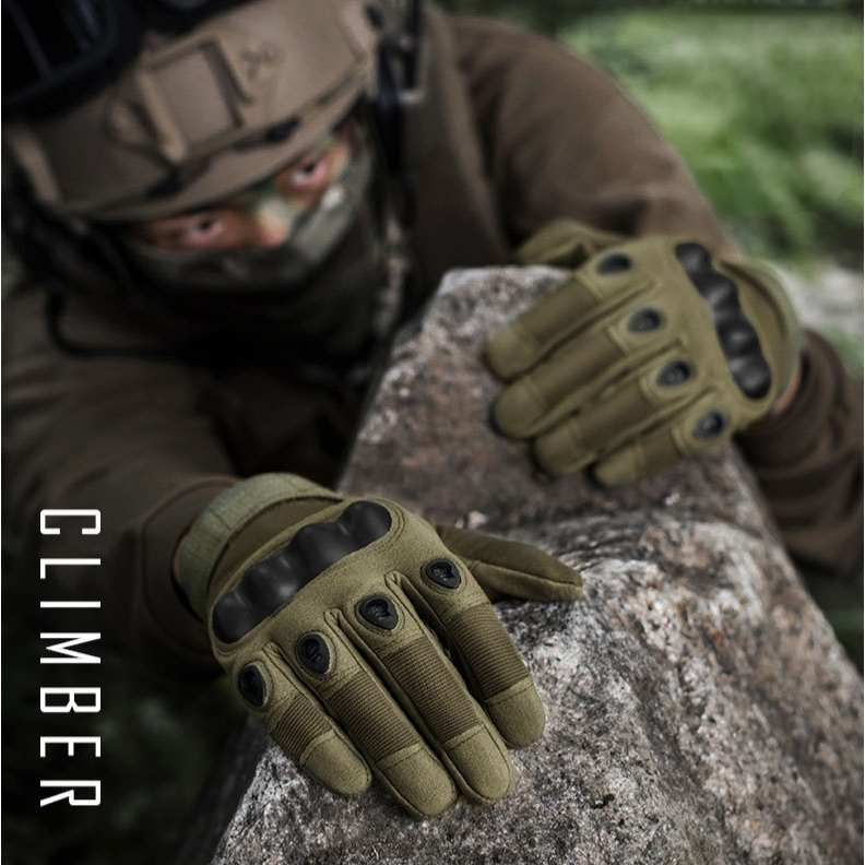 Găng Tay Tactical, Găng Tay Xe Máy Full Ngón Kiểu Dáng Chiến Thuật