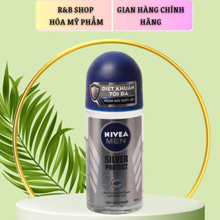 Lăn khử mùi nivea men phân tử bạc kháng khuẩn 50ml silver protect 48h