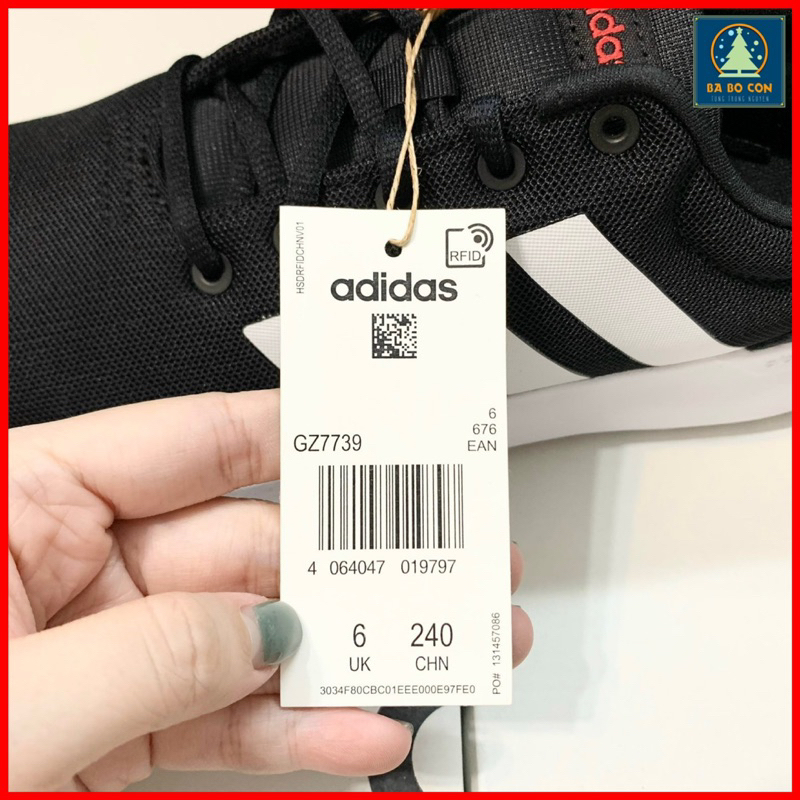 Giày Thể Thao Adidas Lite Racer CLN 2.0 GZ7739 Fullbox Màu Đen chữ đỏ tuyệt đẹp, cực kỳ êm ái
