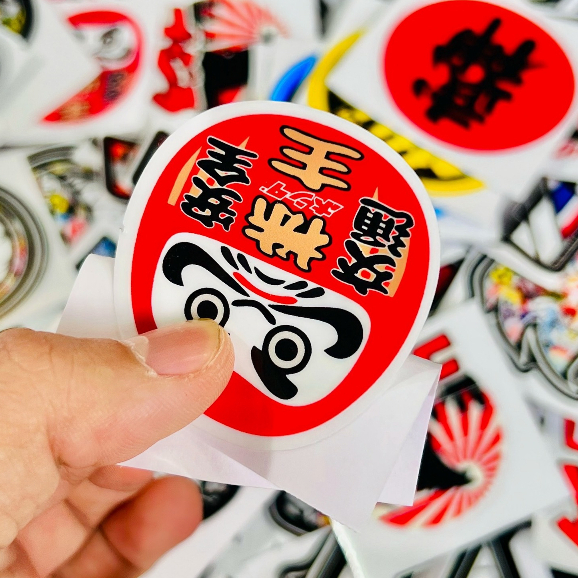 Tem Dán Xe Máy Logo Daruma Chống Nước, Sắc Nét, Bền Màu, Dính Chặt. Hình Dán Logo Trang Trí Mọi Nơi