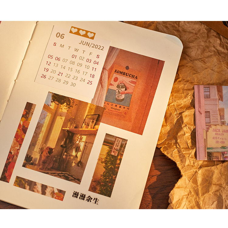 Zanmo set 30 hình dán sticker phong cảnh lãng mạn trang trí sổ tay điện thoại