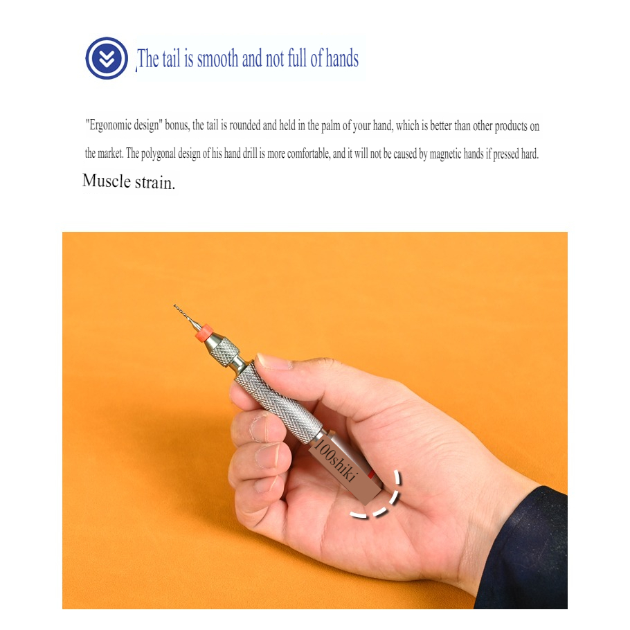 Dụng cụ cán cầm cho mũi khoan tay - cán chisel 100shiki hand drill Dual bearing hand twist drill