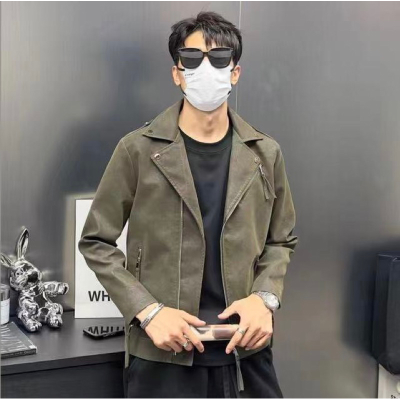 Áo khoác da nam hàng quảng châu siêu cấp mẫu mới nhất năm nay