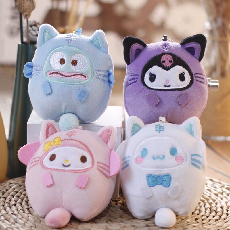 Móc Khóa Gấu Bông Cinnamoroll Hình Chú Chó Sanrio Kuromi Melody Đáng Yêu Bánh Mì Store