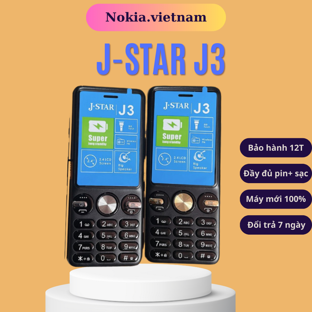Điện Thoại  J-Star J2,J3,J 4G Loa To Pin Trâu Fullbox BH 12T