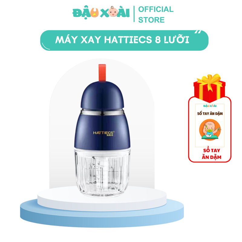 Máy xay Hattiecs 8 lưỡi dao xay đồ ăn dặm bé dung tích 0