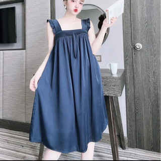 Bộ đồ ngủ đầm lụa latin kèm quần 40-70kg vừa.