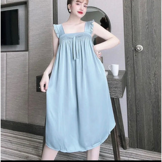 Bộ đồ ngủ đầm lụa latin kèm quần 40-70kg vừa.