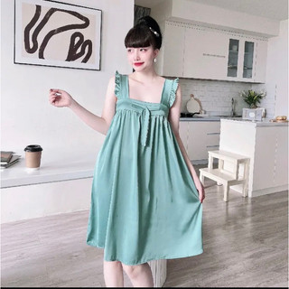 Bộ đồ ngủ đầm lụa latin kèm quần 40-70kg vừa.
