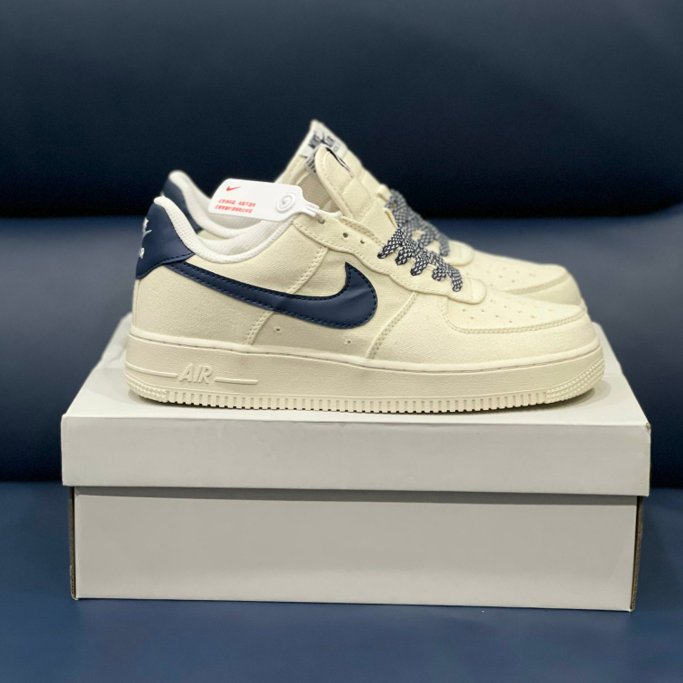 Giày_nike air force 1 canvas navy, giầy_nike af1 Vải Canvas Vệt Than, giày thể thao sneaker nam nữ big size
