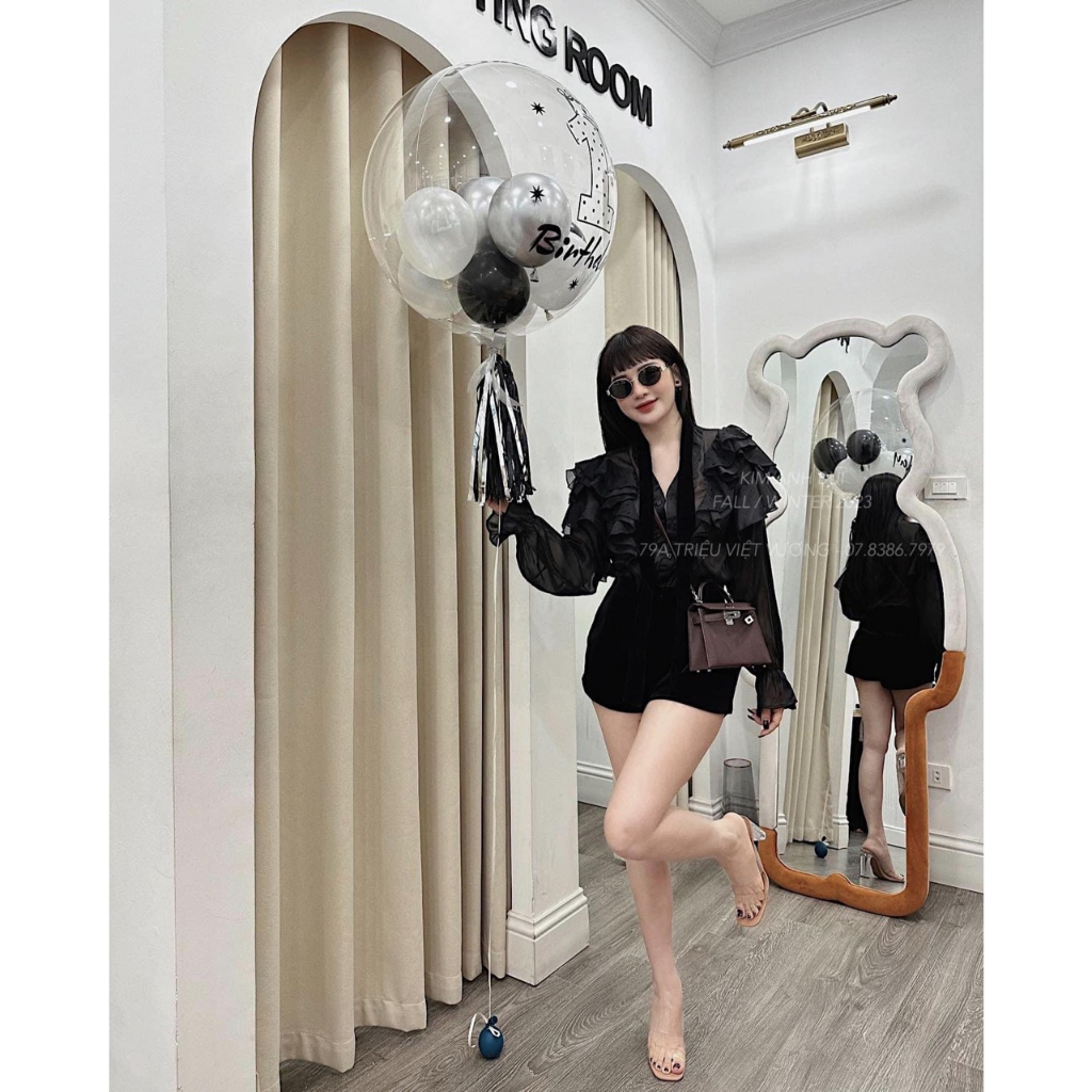 Set Sơ Mi Tơ Bèo Phối 2 Dây Nhung Kèm Quần Nhung Bồng Giả Váy Siêu Xinh