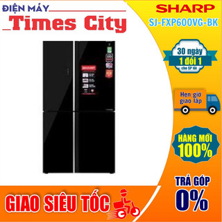 Tủ lạnh Sharp Inverter 525 Lít 4 cửa SJ-FXP600VG-BK Model Mới