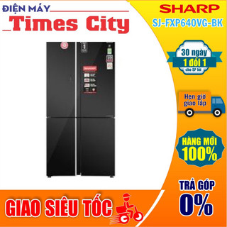 Tủ lạnh sharp inverter 572 lít sj-fxp640vg-bk màu đen
