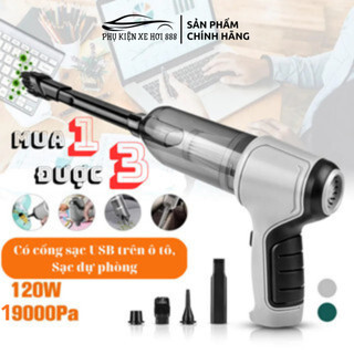 Máy hút thổi bụi cầm tay mini không dây lực hút cực mạnh, máy hút thổi bụi ô tô nhà cửa 2 chiều đa năng