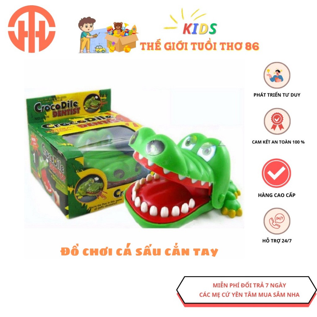 Đồ Chơi Cho Bé, Đồ Chơi Cá Sấu Cắn Tay, Đồ Chơi Giải Trí, Vui Nhộn Dành Cho Bé (Loại To)