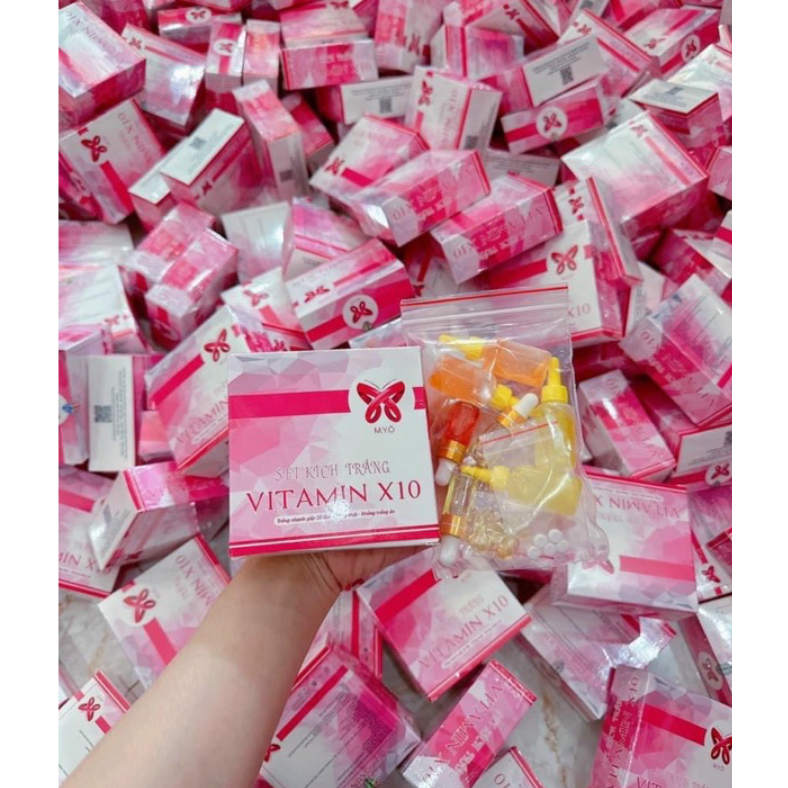 SET KÍCH TRẮNG VITAMIN X10 MYÔ  dành body