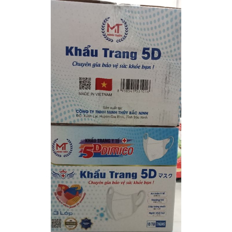 Khẩu trang 5D Dimico thùng 100cai.