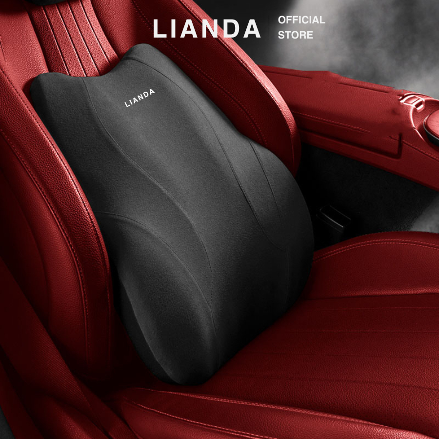 Gối tựa lưng ô tô chính hãng Lianda da lộn cao cấp, giúp lái xe thỏa mái, thư giãn và tập trung hơn | BigBuy360 - bigbuy360.vn