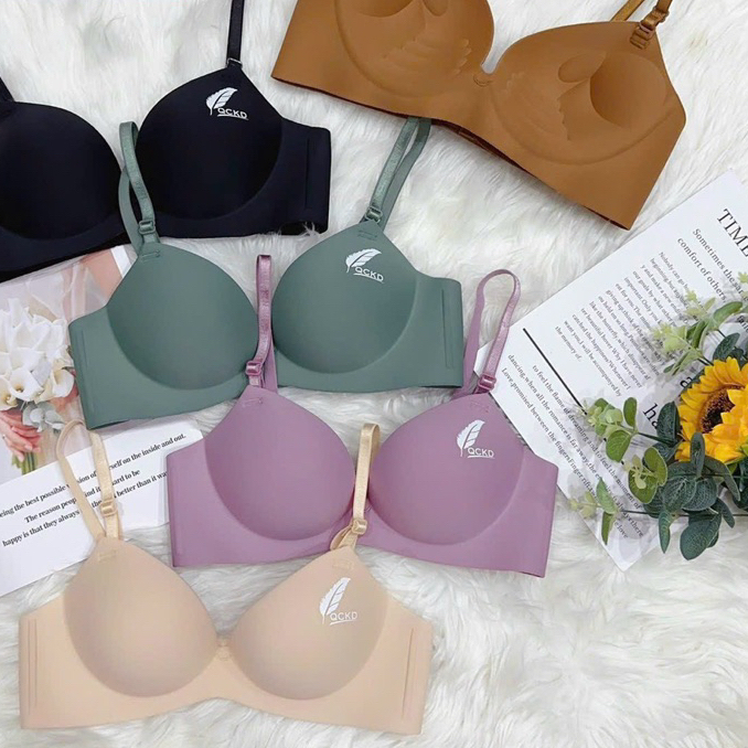 Set 3 áo lót su non lá QCKD đệm bàn tay nâng đẩy 3 phân