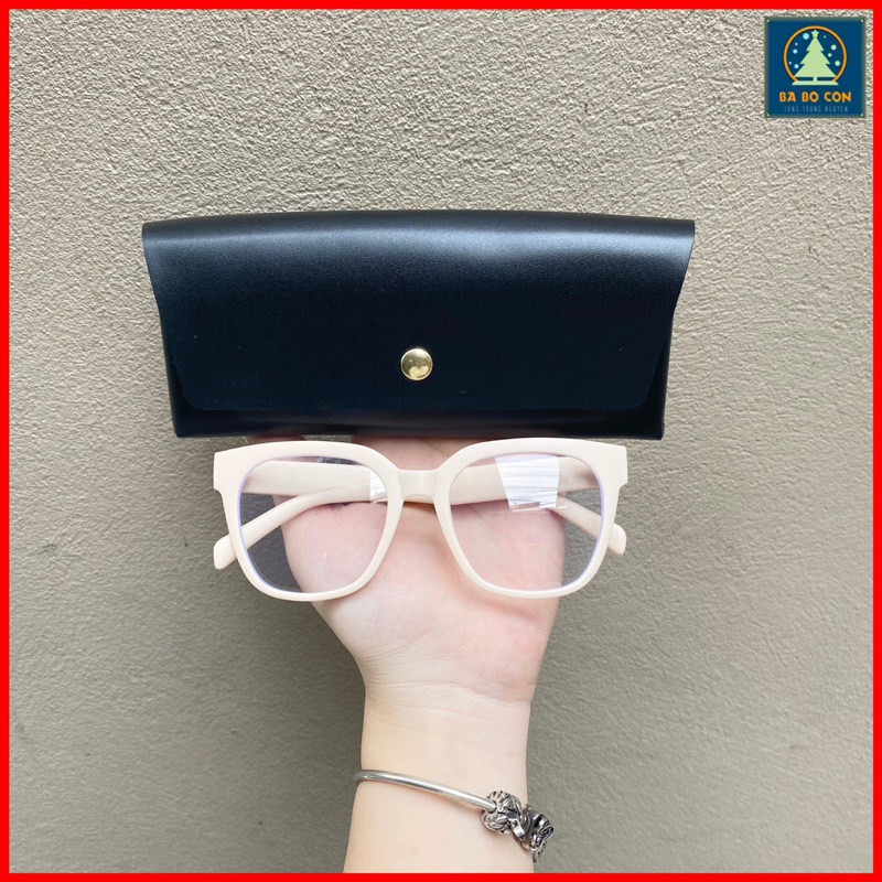 Kính trẻ em chống ánh sáng xanh không độ Shein size 3-5 tuổi gọng trắng ngà, chống UV đeo cực đẹp, fullbox
