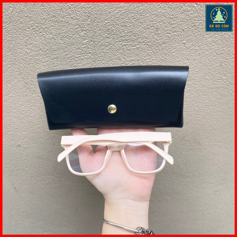 Kính trẻ em chống ánh sáng xanh không độ Shein size 3-5 tuổi gọng trắng ngà, chống UV đeo cực đẹp, fullbox