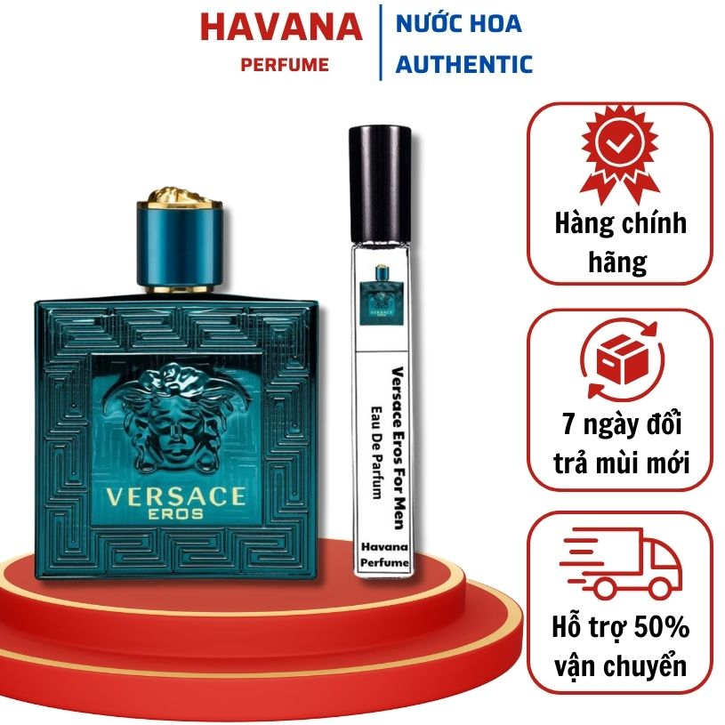 Nước hoa Versace Eros chính hãng chiết 10ml – Nước hoa nam thơm lâu lịch lãm tươi mát cuốn hút