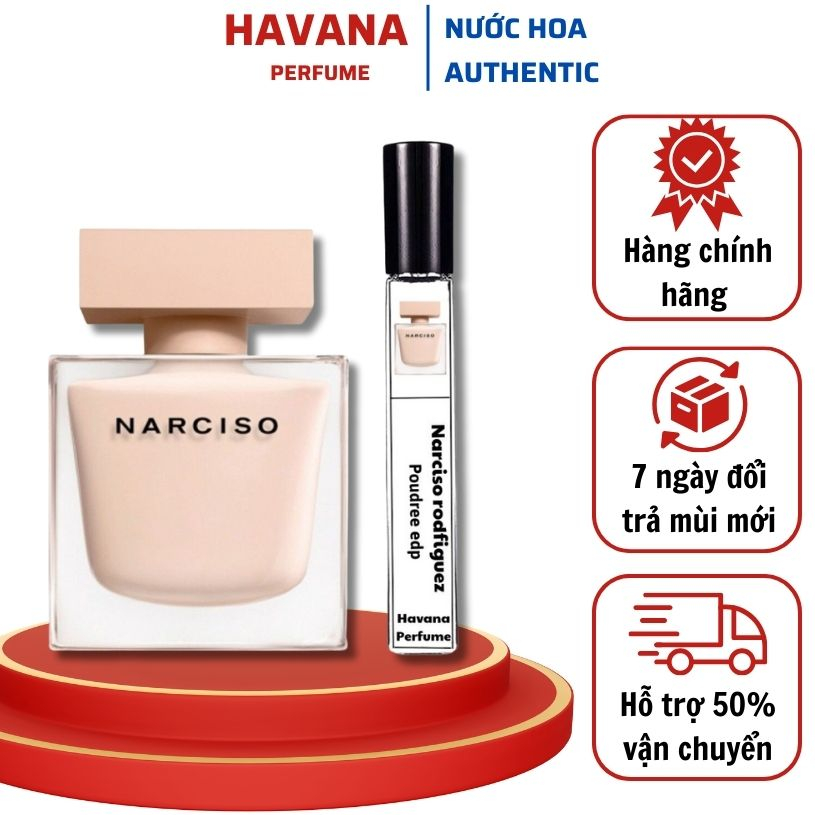 Nước hoa Narciso Poudree chính hãng chiết 10ml – Nước hoa nữ thơm lâu hương phấn nhẹ nhàng cuốn hút