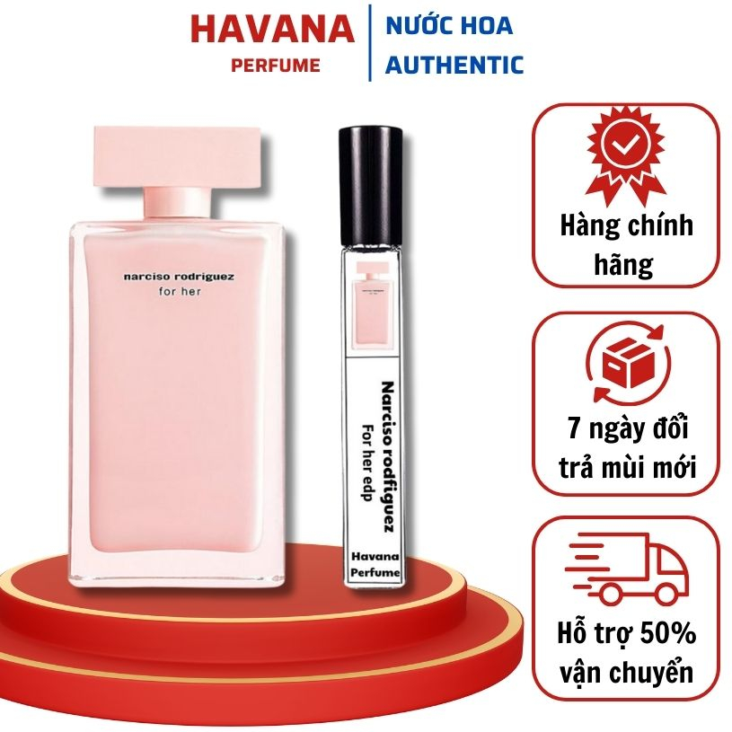 Nước hoa Narciso hồng phấn chính hãng chiết 10ml – Nước hoa nữ thơm lâu mùi hương nhẹ nhàng nữ tính quyến rũ