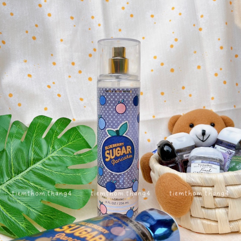 •𝐁𝐥𝐮𝐞𝐛𝐞𝐫𝐫𝐲 𝐒𝐮𝐠𝐚𝐫 𝐏𝐚𝐧𝐜𝐚𝐤𝐞𝐬• Bath & Body Works - Sản phẩm dưỡng và xịt thơm toàn thân dành cho nữ