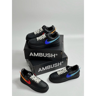 Giaty sneaker AF1 Am.bush đen móc xanh đỏ